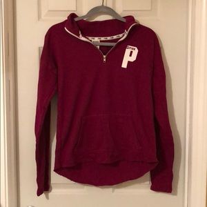 Maroon Victoria Secret Pink Quarter Zip